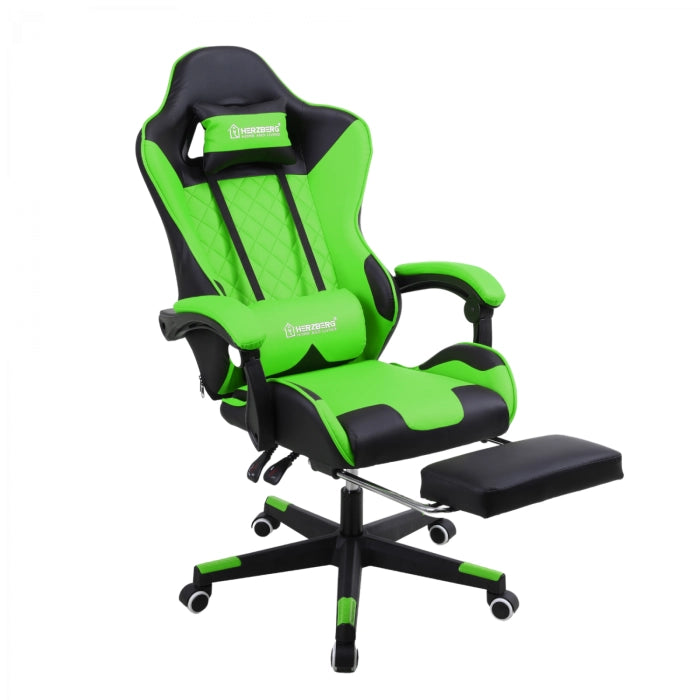 Gaming Herzberg et fauteuil de bureau avec repose-pied rétractable