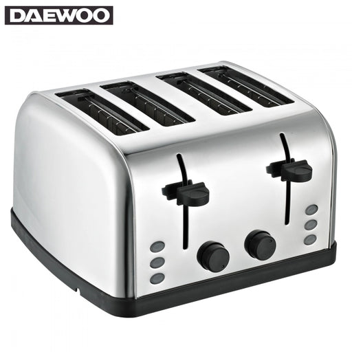 Daewoo SYM-1304: Wide Stainless Steel  Bread Toaster - 4 Drawer, 4 Slice - Shopperllo