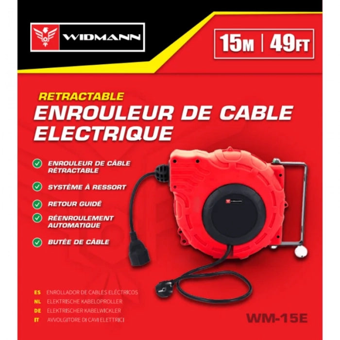 Widmann WM-15E: 15M Automatic Electric Wire Reel - Shopperllo