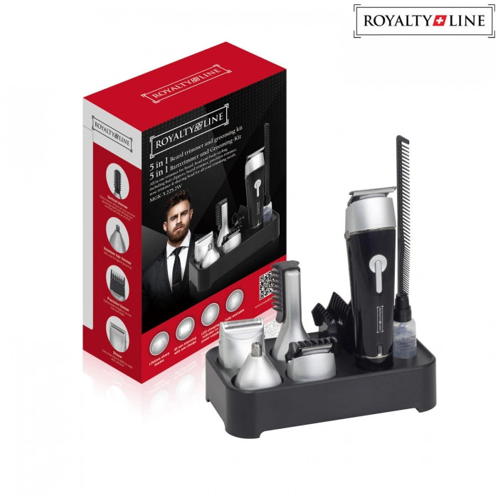 Royalty Line 5-in-1 Waterproof Hair Trimmer and Grooming Kit - Shopperllo