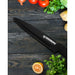 Herzberg 8 Pieces Knife Set with Acrylic Stand-Black - Shopperllo