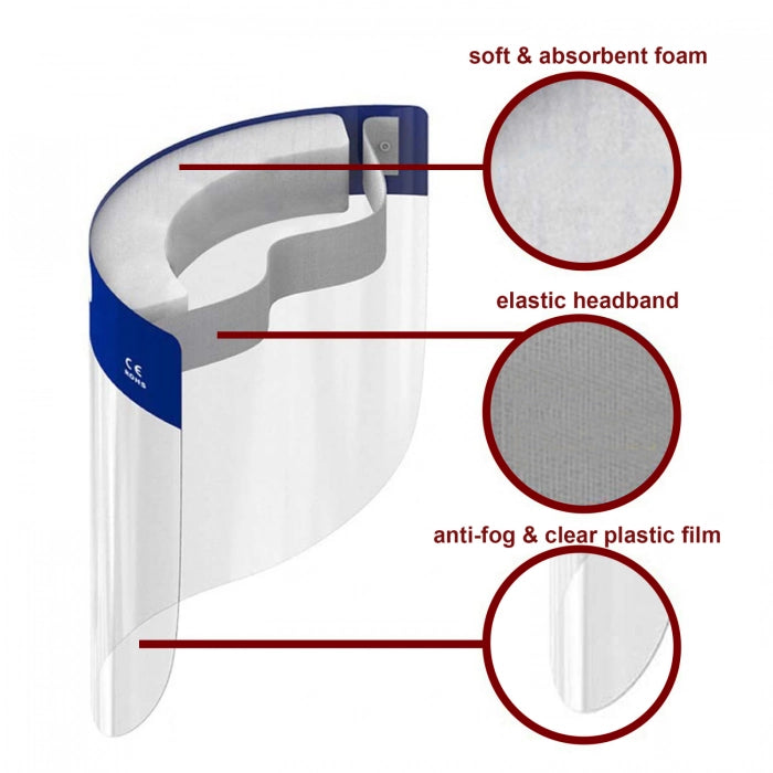 Face Shield Set of 6 Protective Face Shield - Shopperllo