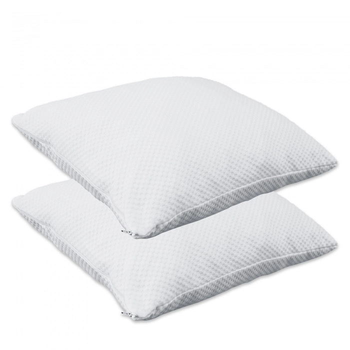 Herzberg HG-65X2: 2 Pieces Shredded Memory Foam Pillow - Shopperllo