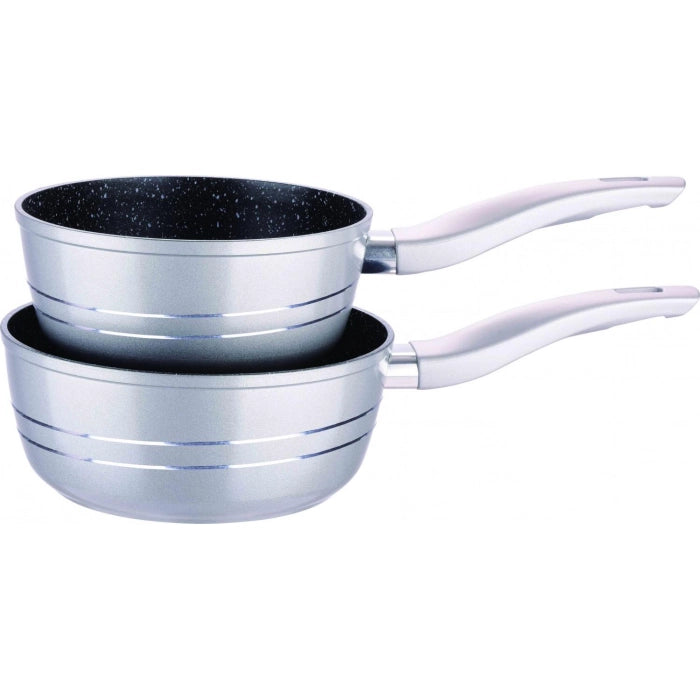 Royalty Line RL-FS2M: 3 Pieces Saucepan Set with Marble Coating - Shopperllo