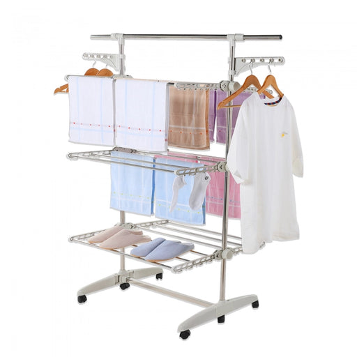 Herzberg 3-Tier Clothes Laundry Drying Rack - Shopperllo