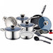 Royalty Line RL-16RGNM: 16 Pieces Premium Stainless Steel Cookware Set - Shopperllo