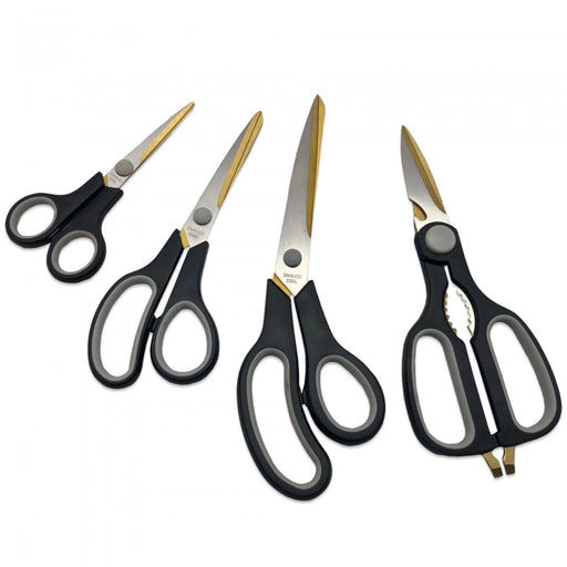 Genius Ideas Titanium Coated Scissors (4pcs) - Shopperllo