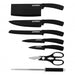 Herzberg 8 Pieces Knife Set with Acrylic Stand-Black - Shopperllo