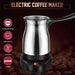 Cheffinger CF-ECMO.6:600ml Electric Stainless Steel Turkish Espresso Coffee maker - Shopperllo